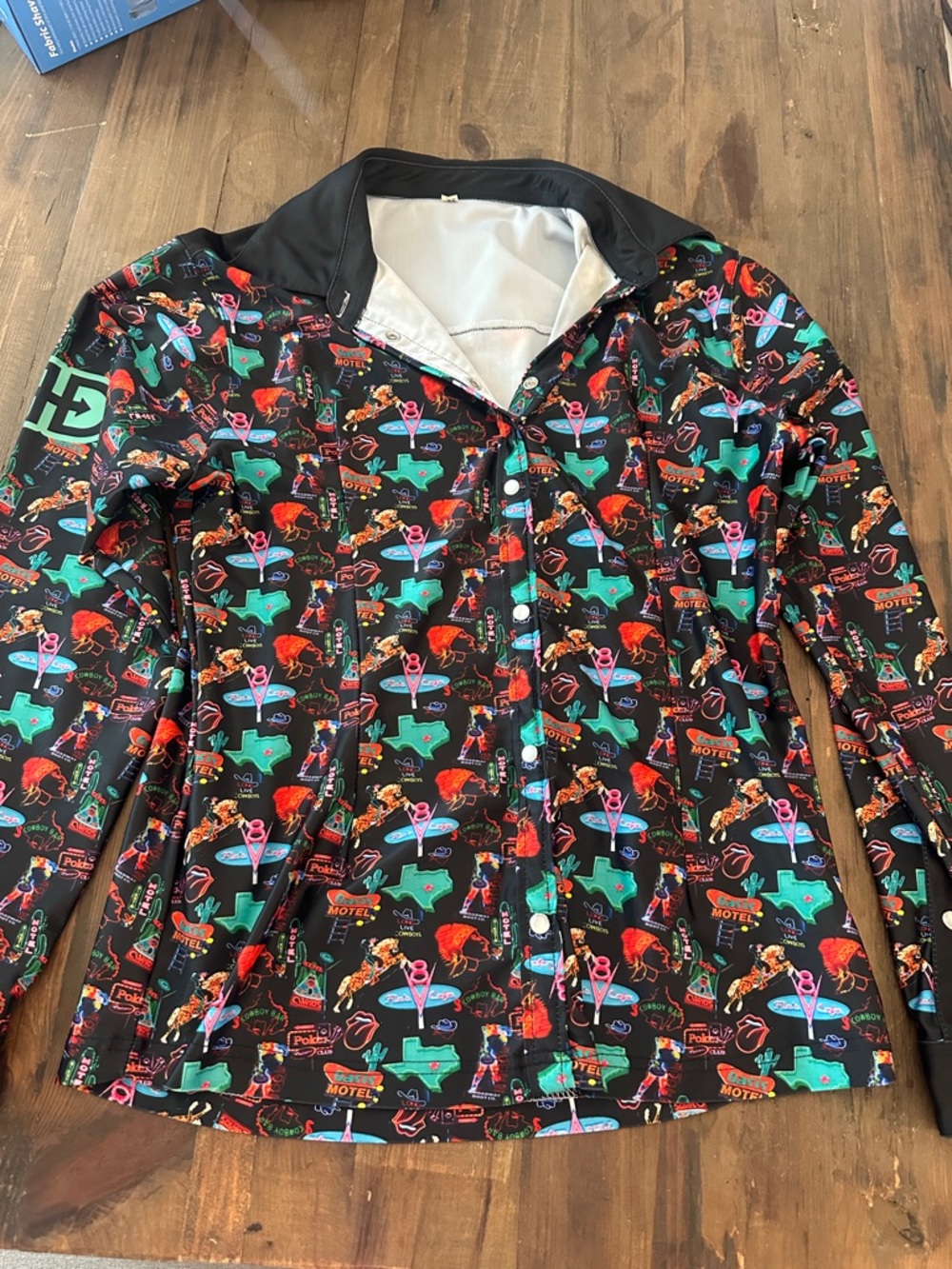 Rocket Donkey Rodeo Shirt - Neon Texas Pattern